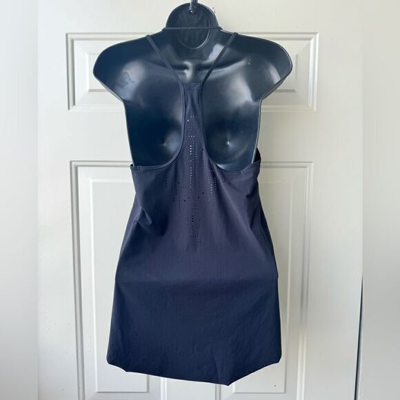 LULULEMON Small Singlet Racer Back Lasercut Logo Tank Top Black Shirt Size 4 - Picture 5 of 8